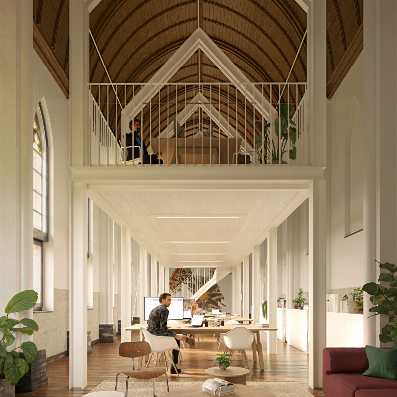 Interieurrender van De Poort in Mechelen